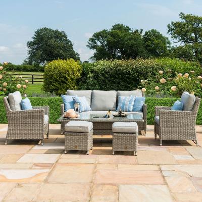 Product photograph of Maze Oxford Rattan Sofa Dining Set With Ice Bucket And Rising Table from Choice Furniture Superstore