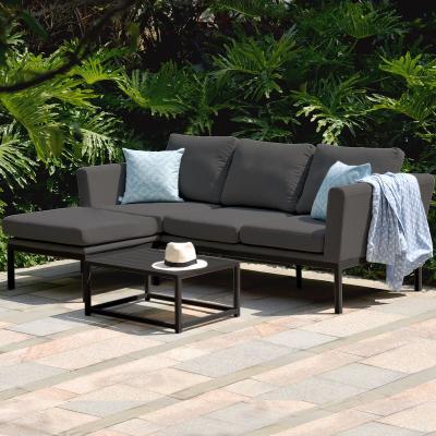 Product photograph of Maze Lounge Outdoor Pulse Charcoal Fabric Chaise Sofa Set from Choice Furniture Superstore