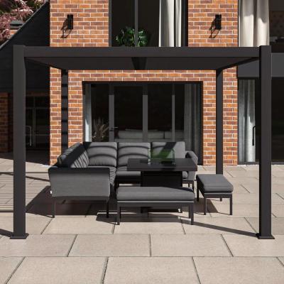 Product photograph of Maze Como Grey Aluminium Rectangular Pergola Frame from Choice Furniture Superstore