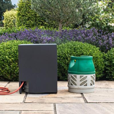 Product photograph of Maze Charcoal Aluminium Fire Pit 5kg Gas Bottle Cover from Choice Furniture Superstore