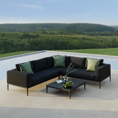 Product photograph of Maze Lounge Outdoor Eve Charcoal Fabric Corner Sofa Group from Choice Furniture Superstore