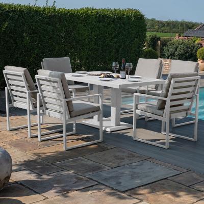 Product photograph of Maze Amalfi 6 Seat Rectangular Dining Set With Gas Lift Rising Table from Choice Furniture Superstore