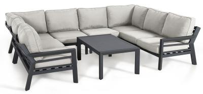 Product photograph of Maze New York Grey U Shaped Sofa Set With Rectangular Coffee Table from Choice Furniture Superstore