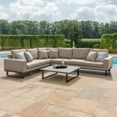 Maze Ethos Oatmeal Large Corner Garden Sofa Group