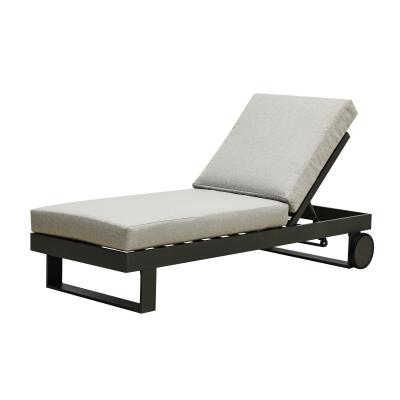 Maze New York Dove Grey Single Garden Sunlounger