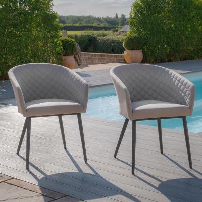 2 X Maze Ambition Oatmeal Garden Dining Armchair