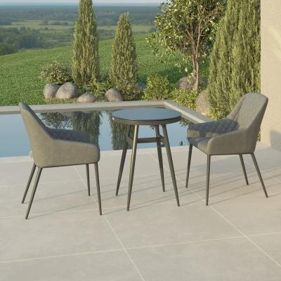 Maze Zest Flanelle 2 Seater Round Garden Bistro Set