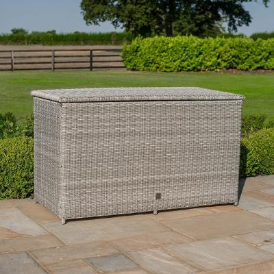 Maze Oxford Grey Rattan Garden Storage Box