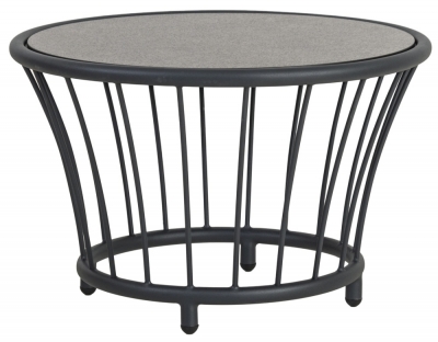 Product photograph of Alexander Rose Cordial Grey Round Side Table With Pebble Hpl Top from Choice Furniture Superstore