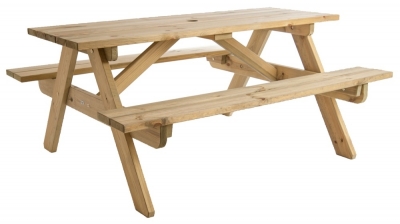 Product photograph of Alexander Rose Pine Woburn Picnic Table 5ft from Choice Furniture Superstore