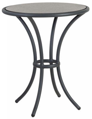Product photograph of Alexander Rose Cordial Grey Bistro Table With Pebble Hpl Top from Choice Furniture Superstore