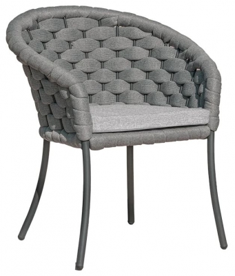 Product photograph of Alexander Rose Cordial Luxe Light Grey Dining Armchair from Choice Furniture Superstore