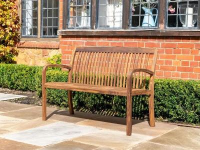 Product photograph of Alexander Rose Bolney Brown Bench 4ft from Choice Furniture Superstore