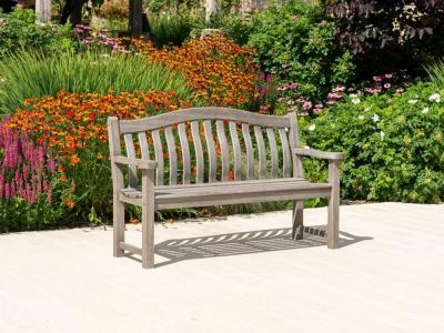 Product photograph of Alexander Rose Old England Grey Painted Turnberry Bench 5ft from Choice Furniture Superstore