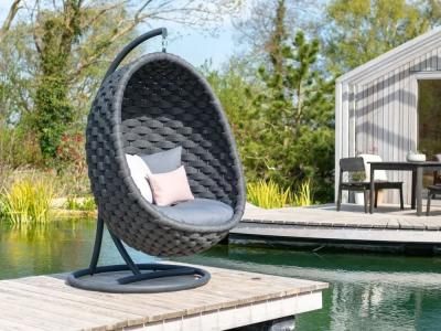 Alexander Rose Cordial Luxe Dark Grey Garden Lucy Chair With Cantilever Frame