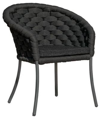 Product photograph of Alexander Rose Cordial Luxe Dark Grey Dining Armchair Sold In Pairs from Choice Furniture Superstore