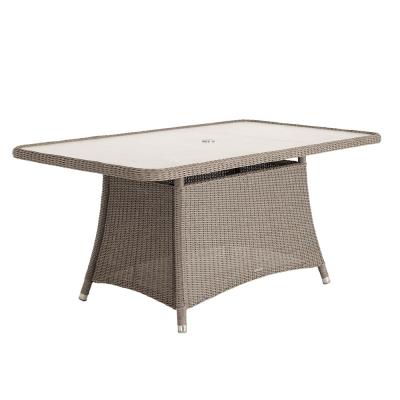 Alexander Rose Hazelmere Grey Weave Garden Dining Table 165cm