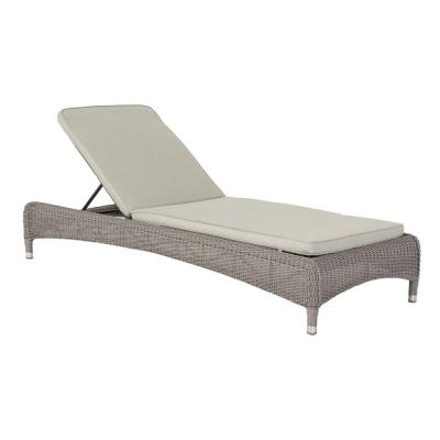 Alexander Rose Hazelmere Grey Weave Garden Fixed Stacking Sunbed