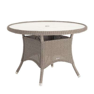Alexander Rose Hazelmere Grey Weave Round Garden Dining Table 115cm