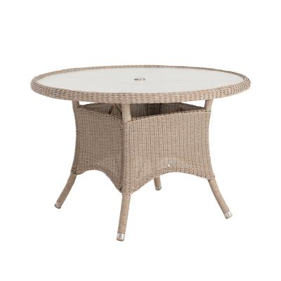 Alexander Rose Hazelmere Natural Weave Round Garden Dining Table 115cm