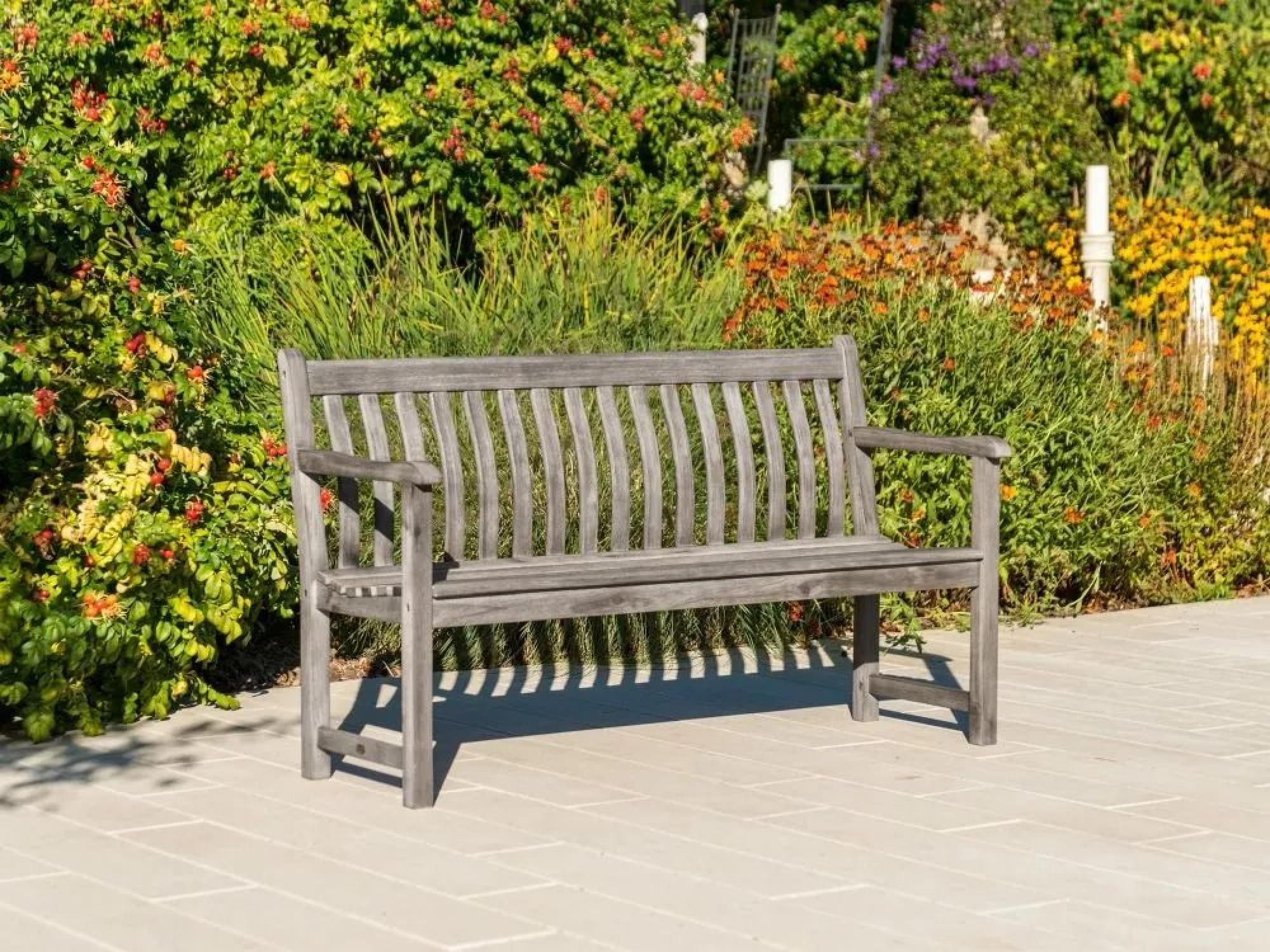 Alexander Rose Broadfield Grey Acacia Garden 4ft Bench