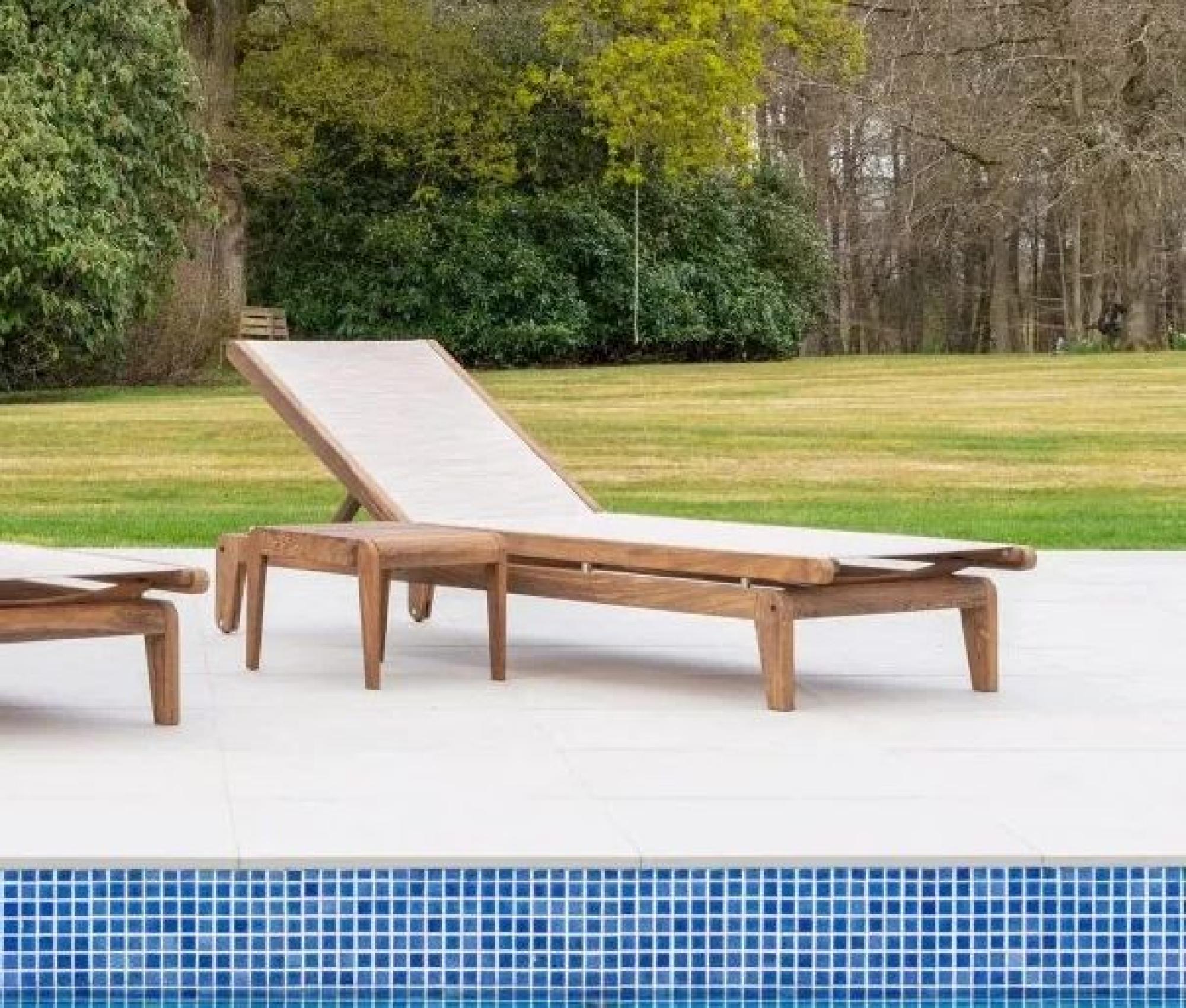 Alexander Rose Bolney Brown Adjustable Sling Sunbed