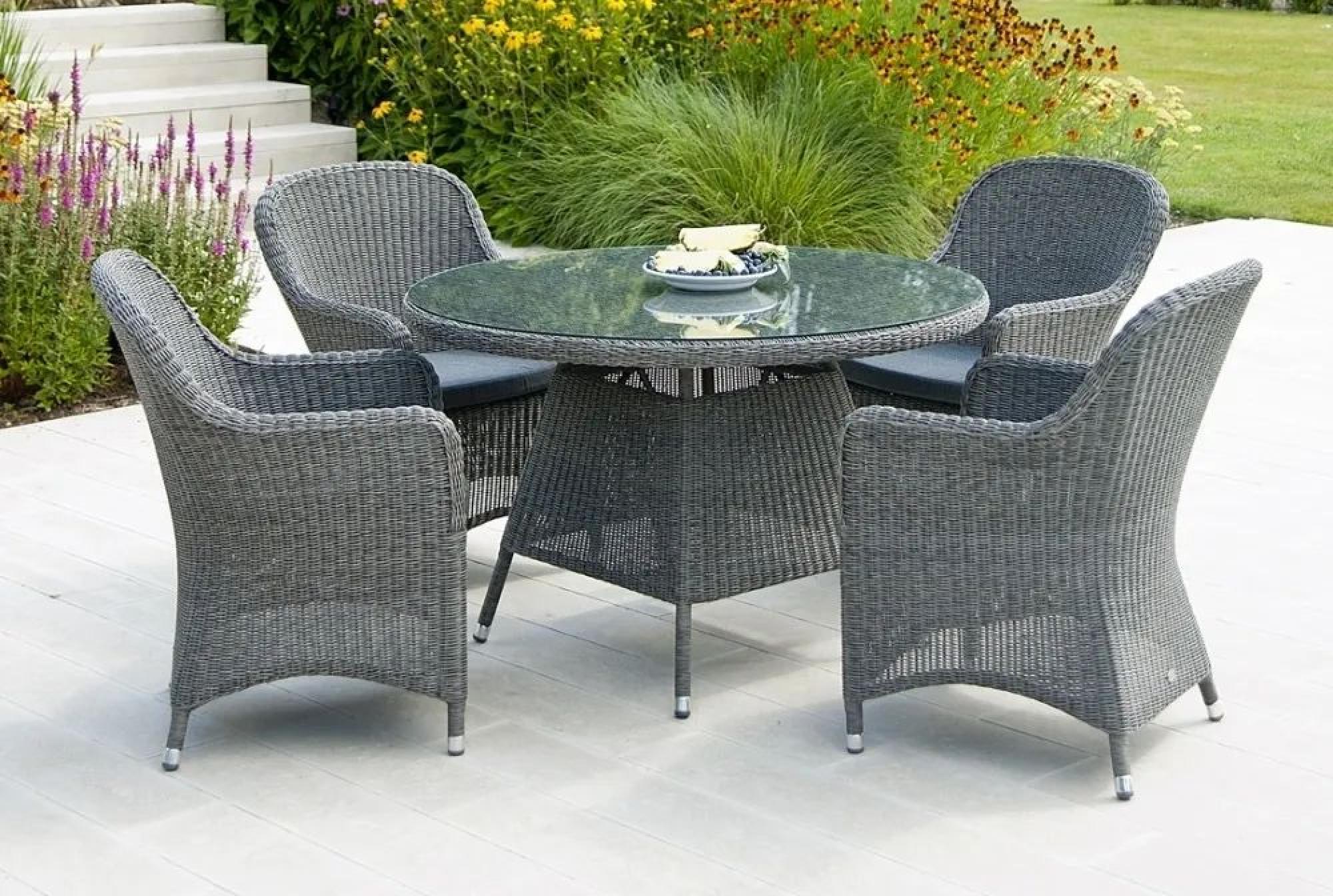 Alexander Rose Monte Carlo Round Garden Dining Table - 120cm