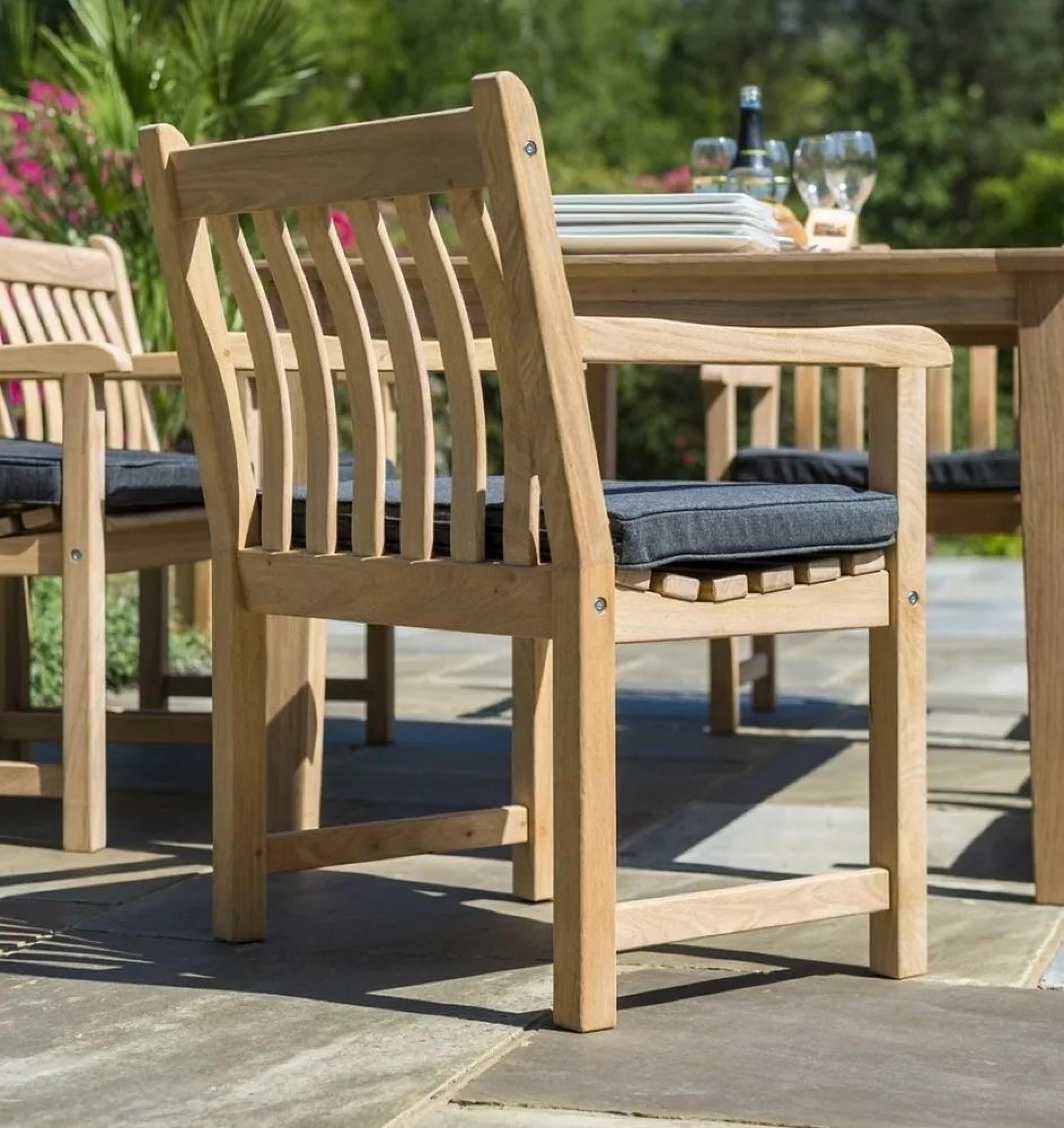 2 x Alexander Rose Roble Broadfield Garden Dining Armchair