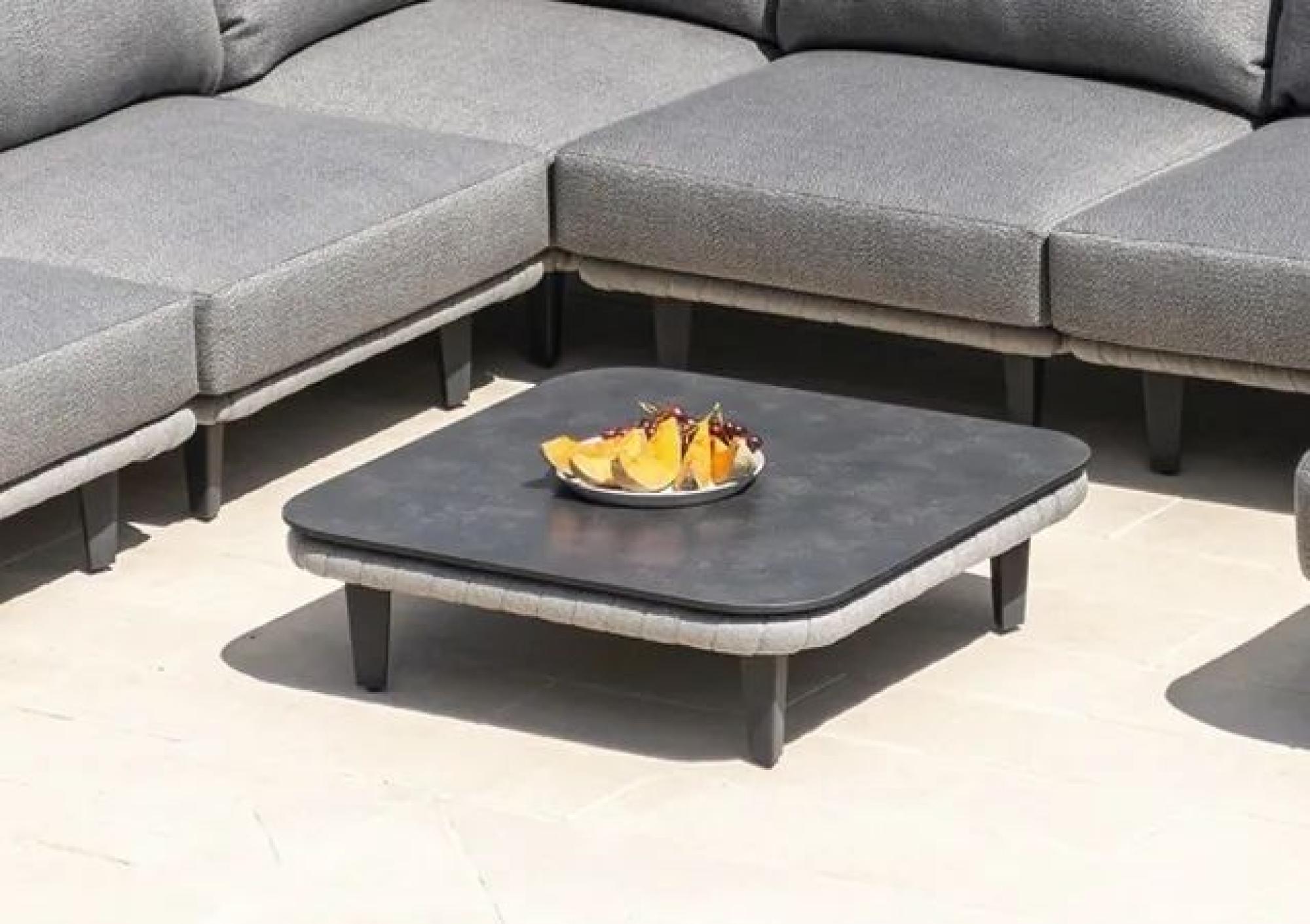 Alexander Rose Cordial Luxe Light Grey Square Garden Coffee Table