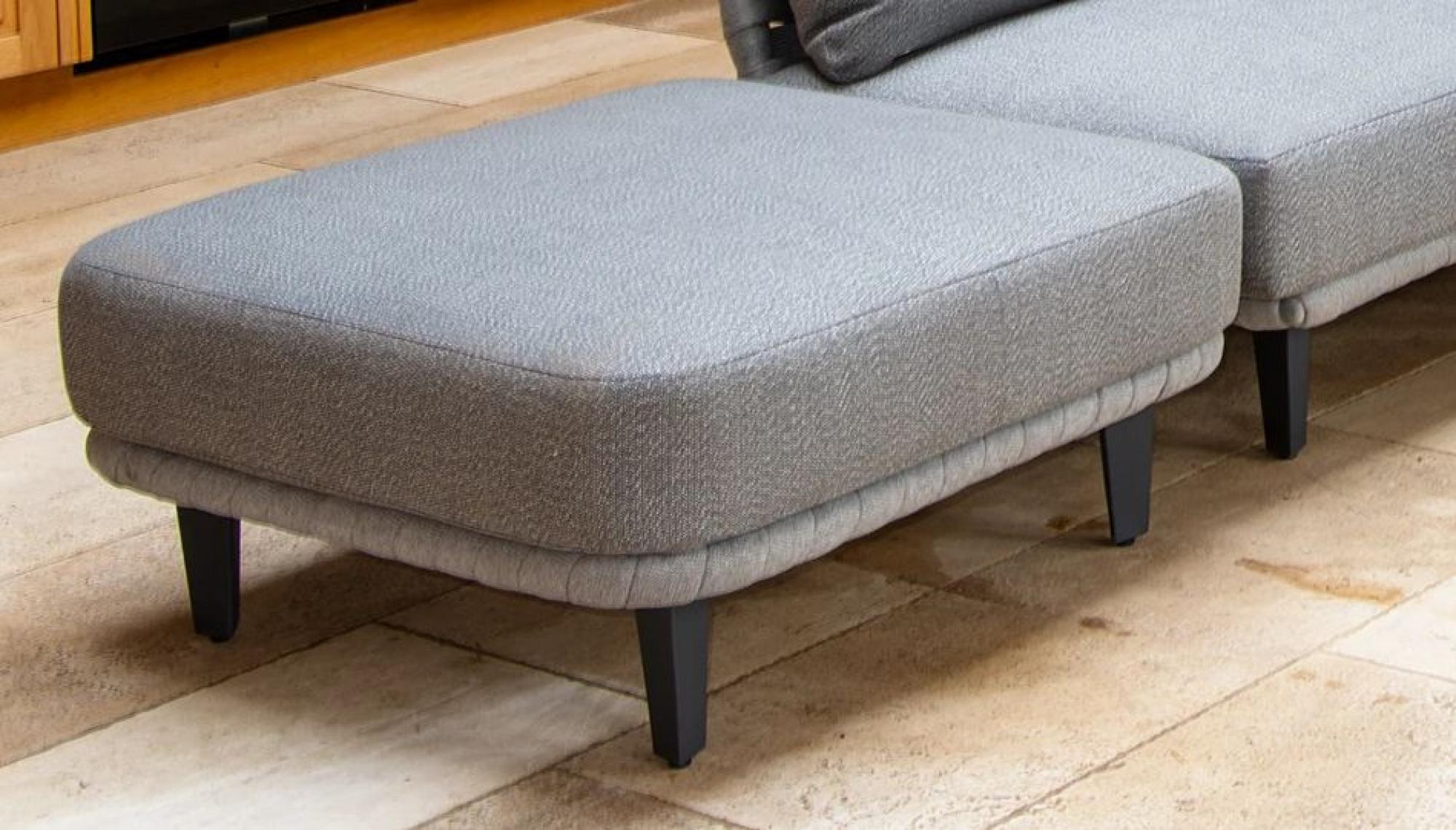 Alexander Rose Cordial Luxe Light Grey Garden Ottoman Footstool