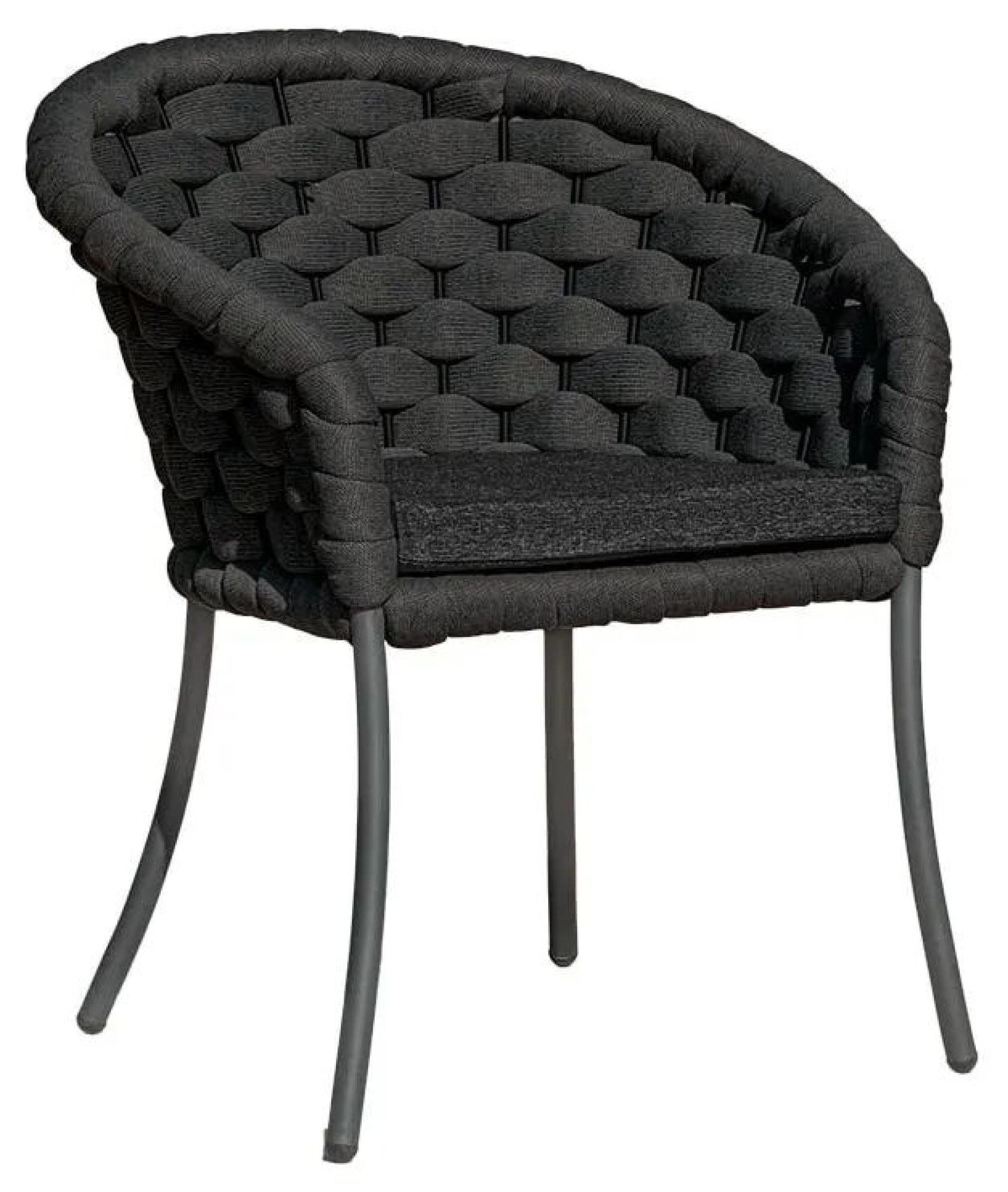 2 x Alexander Rose Cordial Luxe Dark Grey Garden Dining Armchair