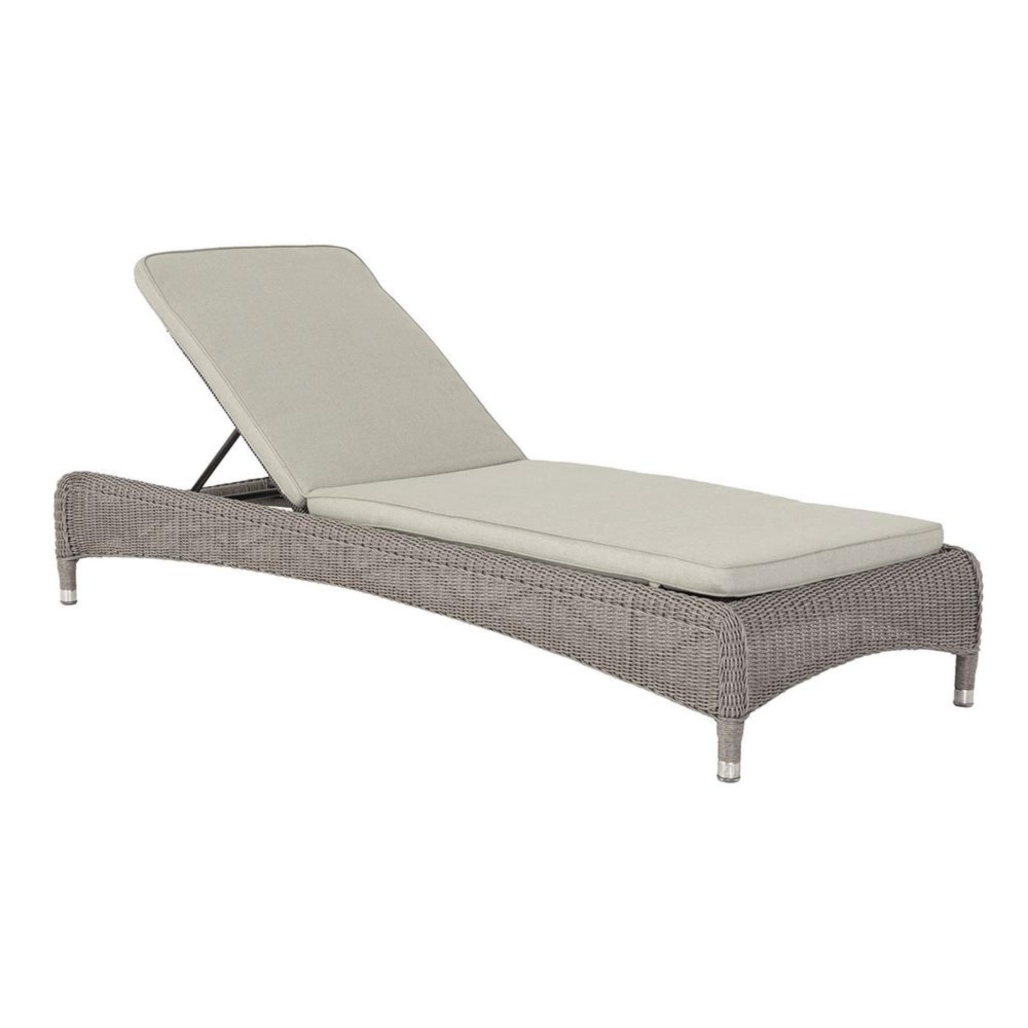 Alexander Rose Hazelmere Grey Weave Garden Fixed Stacking Sunbed