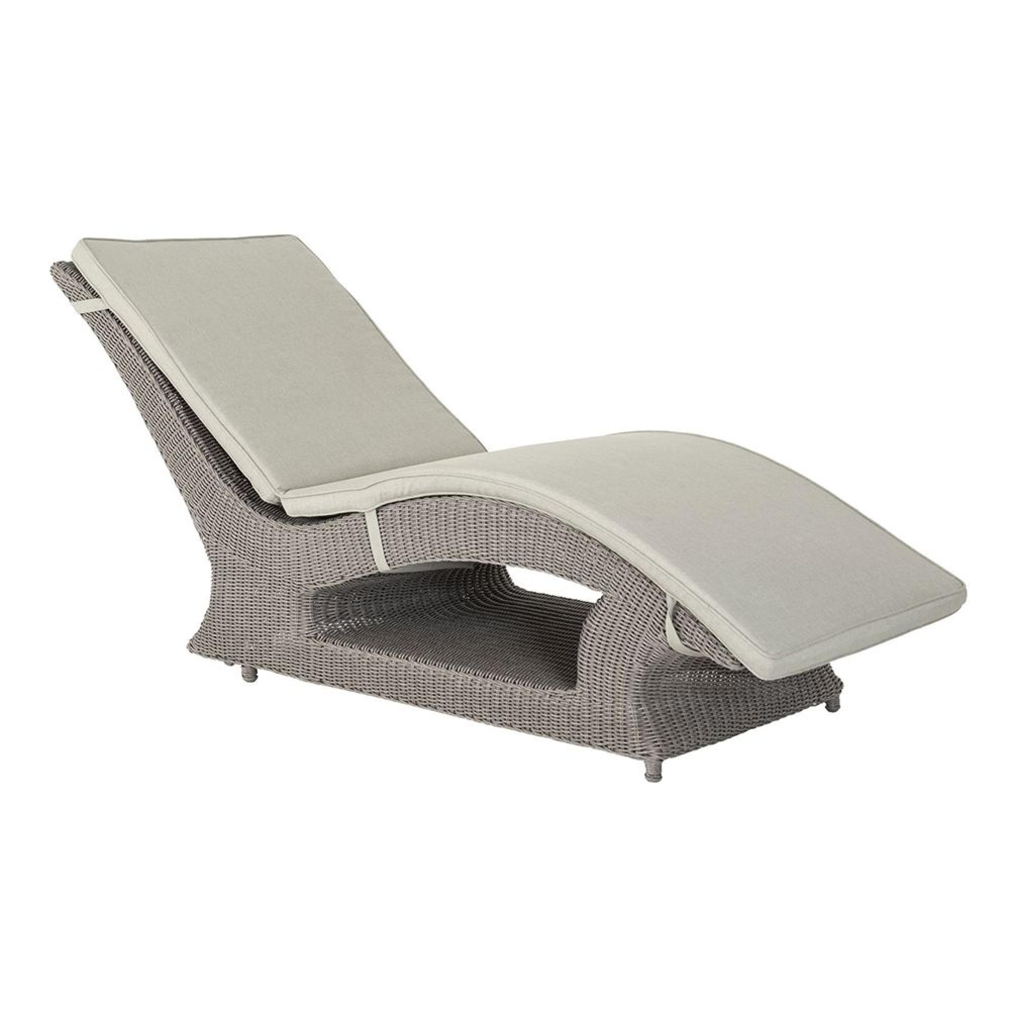 Alexander Rose Hazelmere Grey Weave Garden Fixed Sunbed
