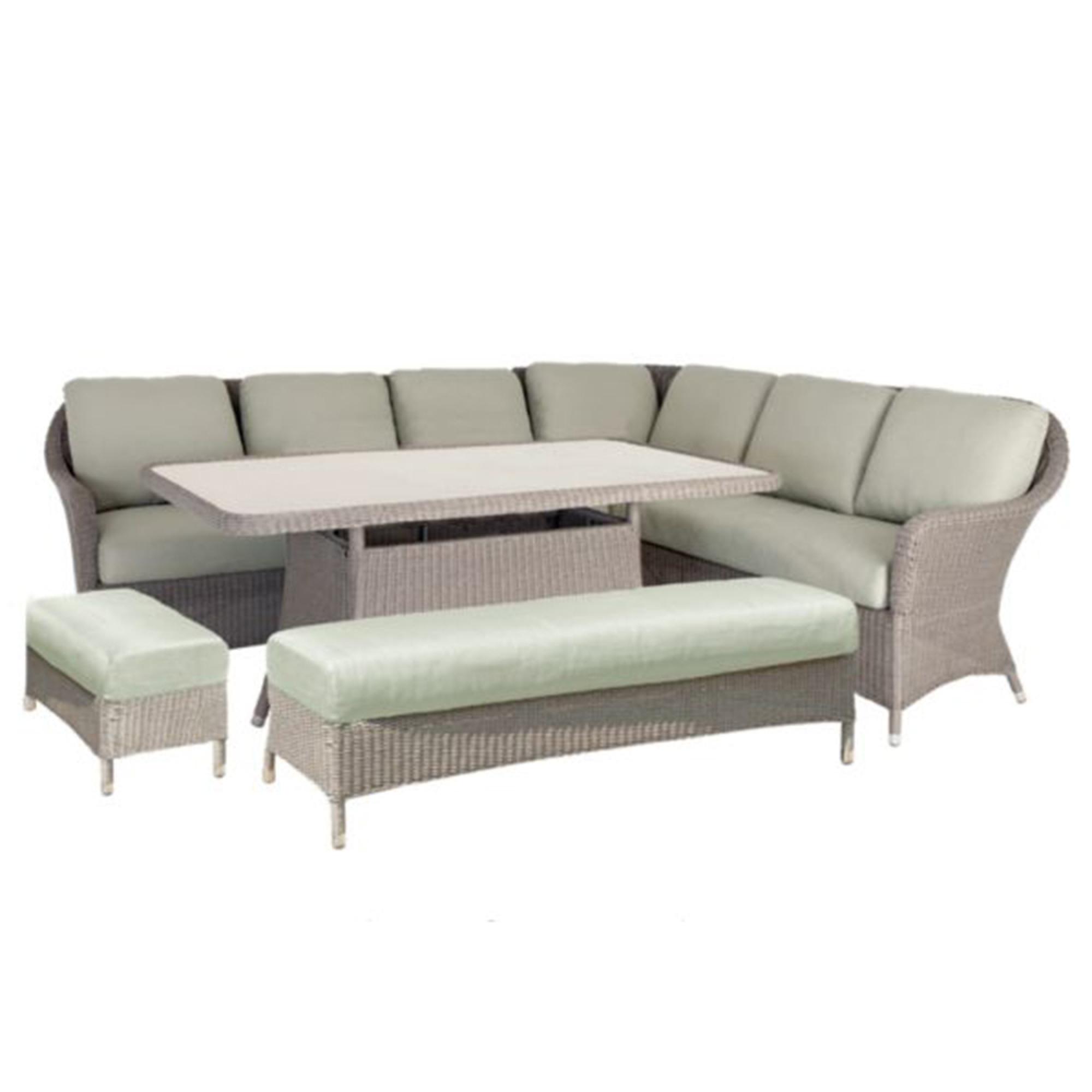 Alexander Rose Hazelmere Natural Weave Garden Casual Dining Set