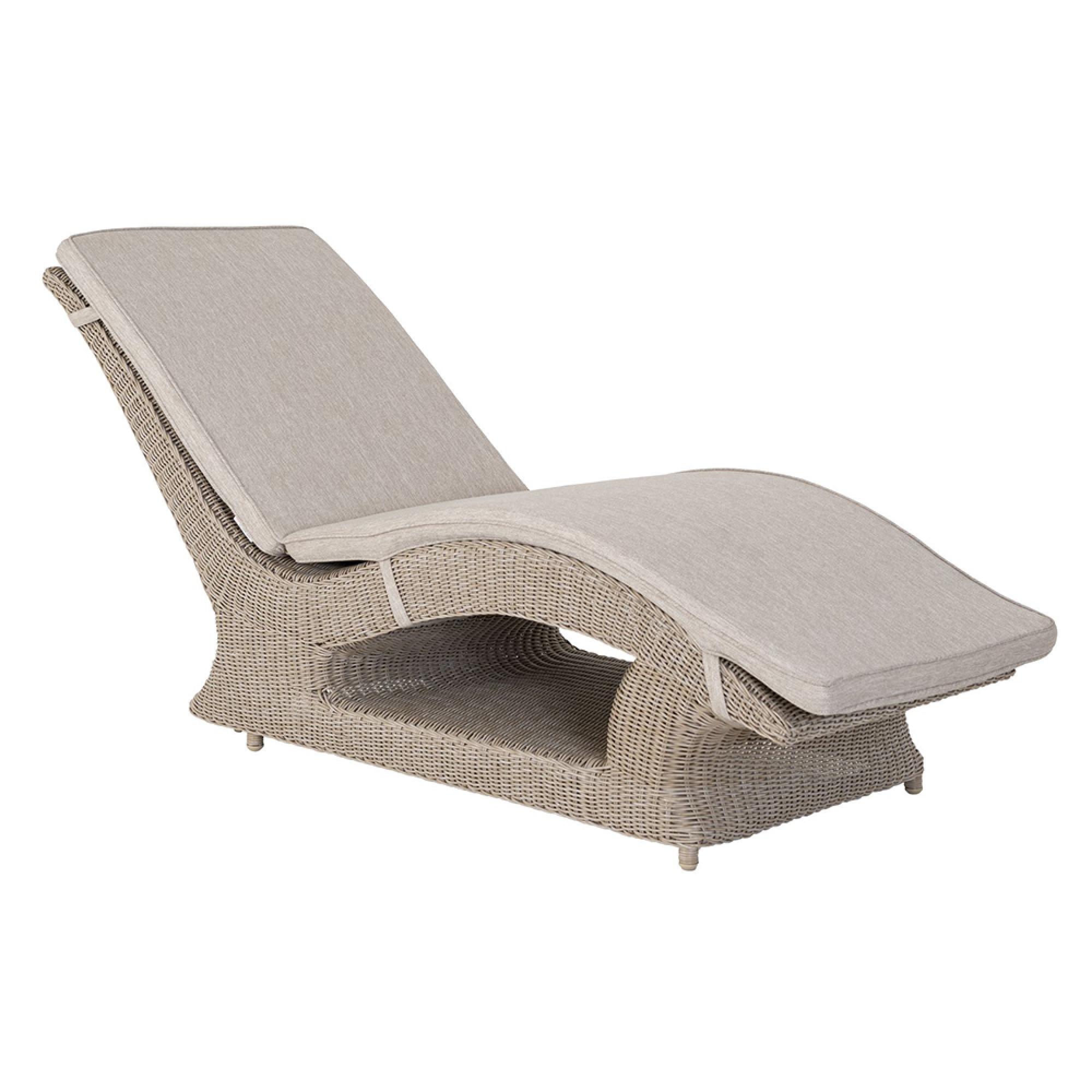 Alexander Rose Hazelmere Natural Weave Garden Fixed Sunbed