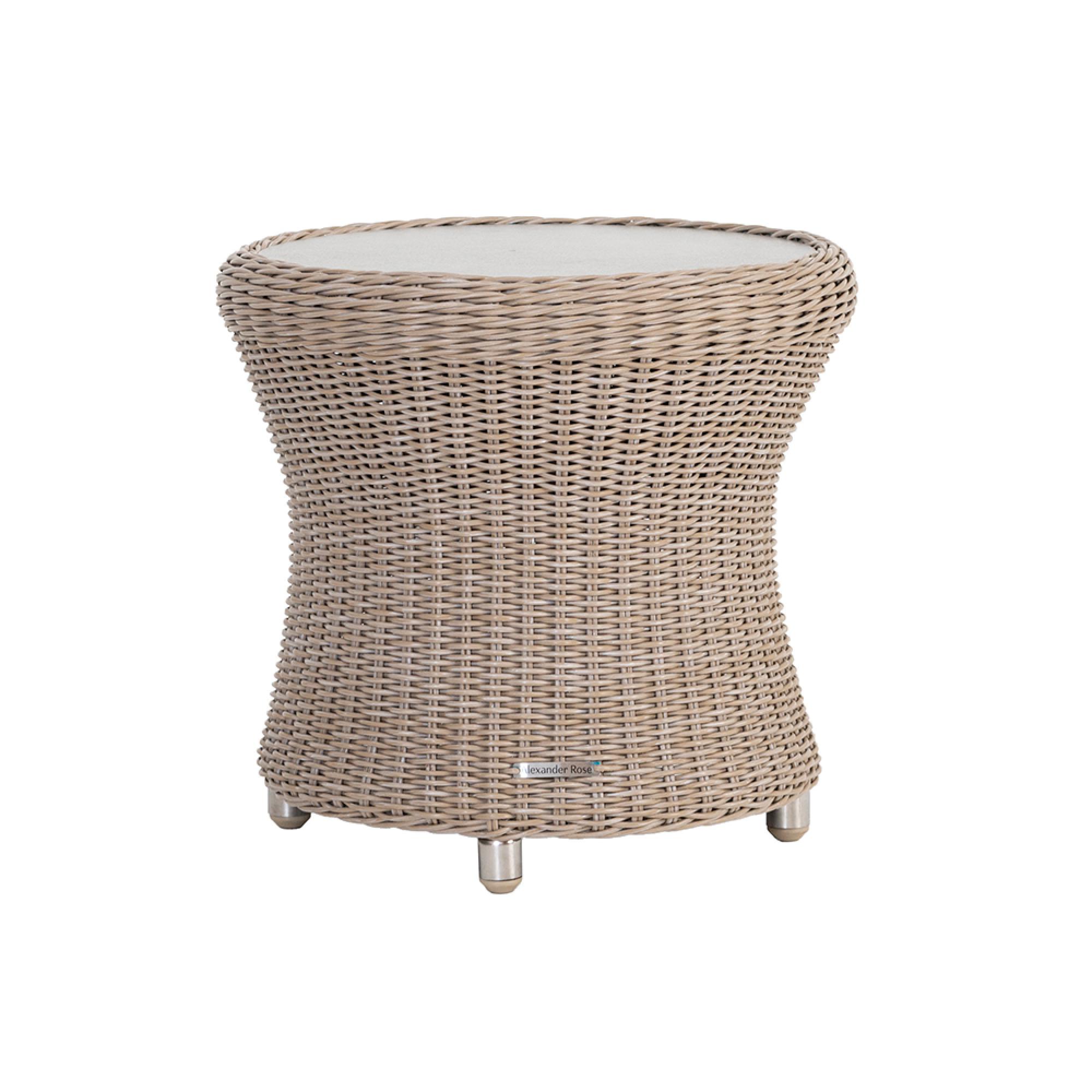 Alexander Rose Hazelmere Natural Weave Round Garden Side Table