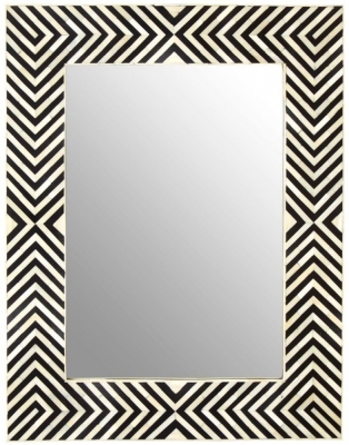 Product photograph of Enlow Sheesham Bone Inlay Frame Wall Mirror from Choice Furniture Superstore