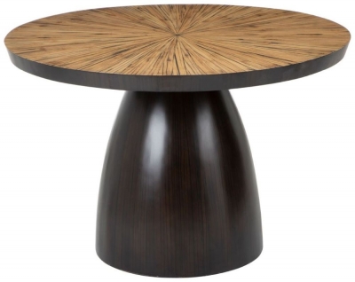 Product photograph of Brewster Natural Hevea Round Dining Table - 4 Seater from Choice Furniture Superstore