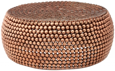 Product photograph of Bridgton Copper Beaded Coffee Table from Choice Furniture Superstore