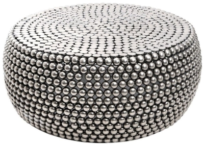Product photograph of Bridgton Silver Beaded Coffee Table from Choice Furniture Superstore