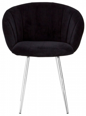 Product photograph of Emporia Black Velvet Dining Chair from Choice Furniture Superstore