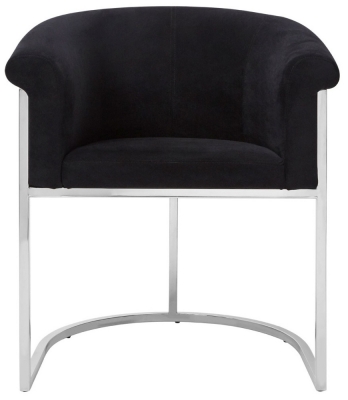 Product photograph of Emporia Black Velvet Luxe Dining Chair from Choice Furniture Superstore