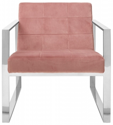 Product photograph of Emporia Pink Velvet Cocktail Chair from Choice Furniture Superstore