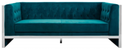 Product photograph of Emporia Teal Velvet 3 Seater Sofa from Choice Furniture Superstore