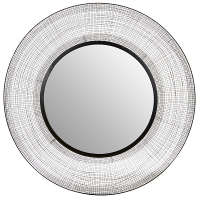 Product photograph of Bellwood Black Circular Wall Mirror from Choice Furniture Superstore