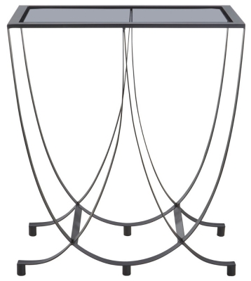 Product photograph of Bellwood Side Table With Grey Glass Top from Choice Furniture Superstore