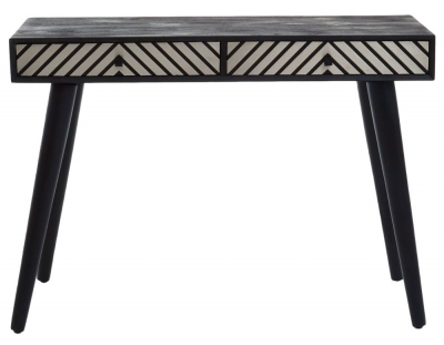 Product photograph of Sedro Black Console Table With 2 Drawers from Choice Furniture Superstore