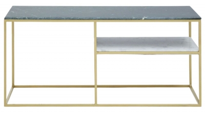 Product photograph of Galisteo Assorted Marble Top And Gold Console Table from Choice Furniture Superstore
