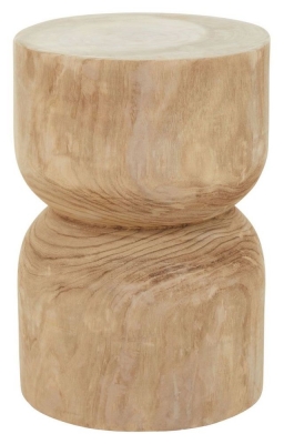 Product photograph of Keyser Natural Round Side Table from Choice Furniture Superstore