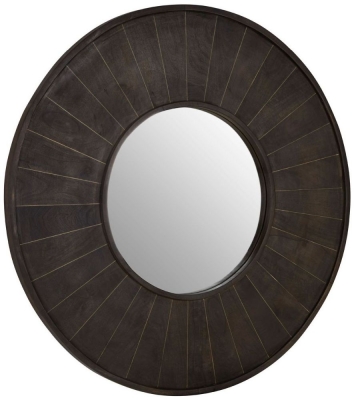 Product photograph of Trinity Grey Mango Wood Wall Mirror from Choice Furniture Superstore